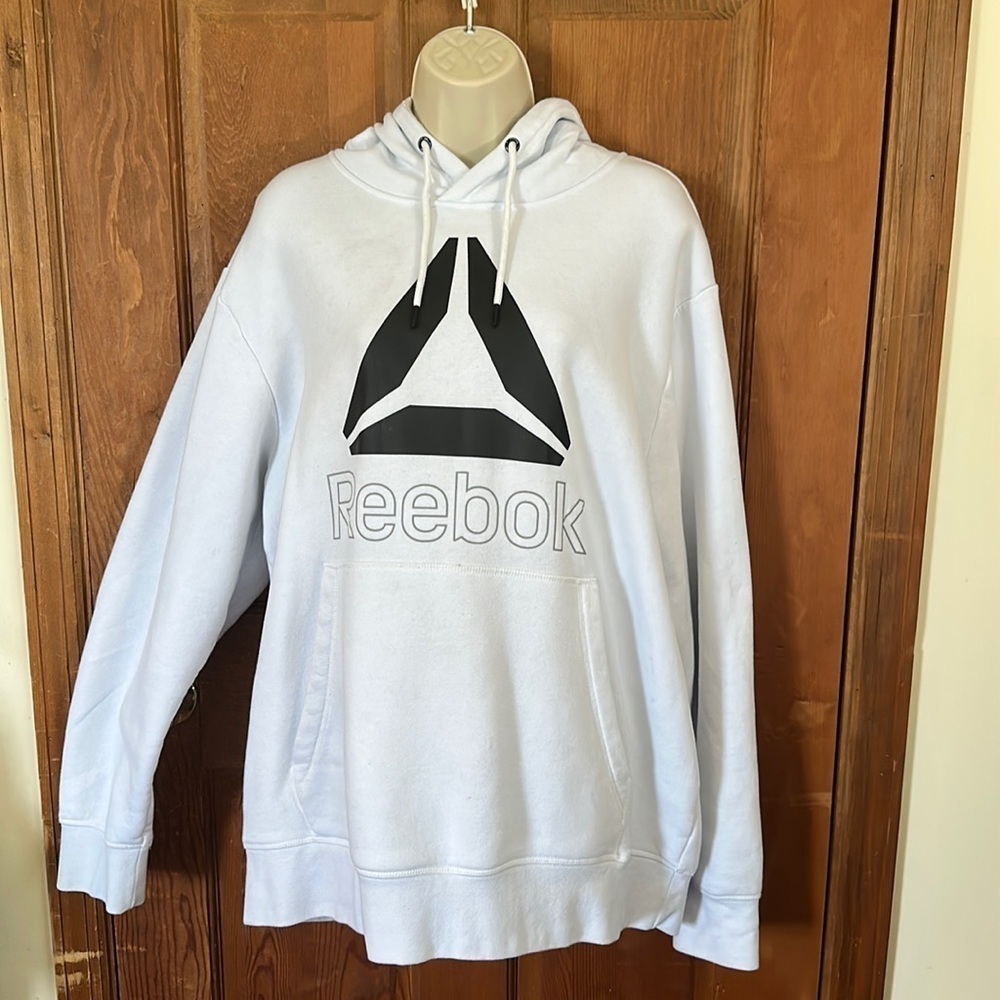 Reebok Men’s White Reebok Logo Hoodie Size XL